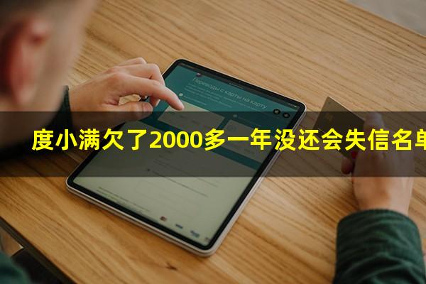 度小满欠了2000多一年没还会失信名单吗