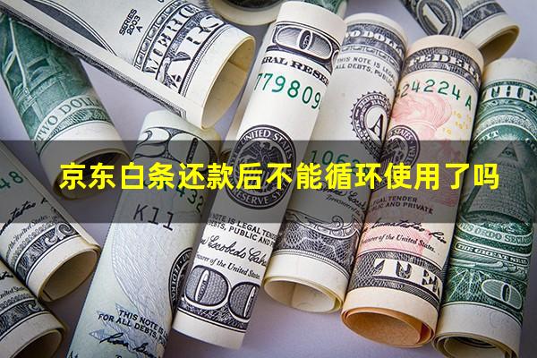 京东白条还款后不能循环使用了吗?京东白条还了以后还能不能借出来