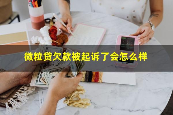 微粒贷欠款被起诉了会怎么样