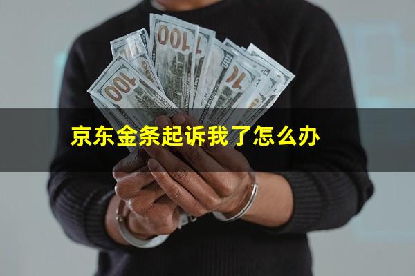 京东金条起诉我了怎么办