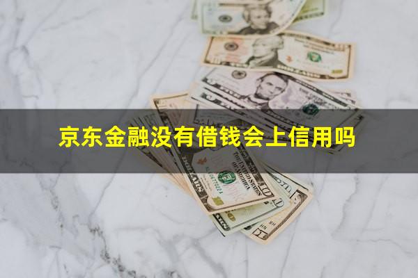 京东金融没有借钱会上信用吗?京东金融没借款怎么显示借款了