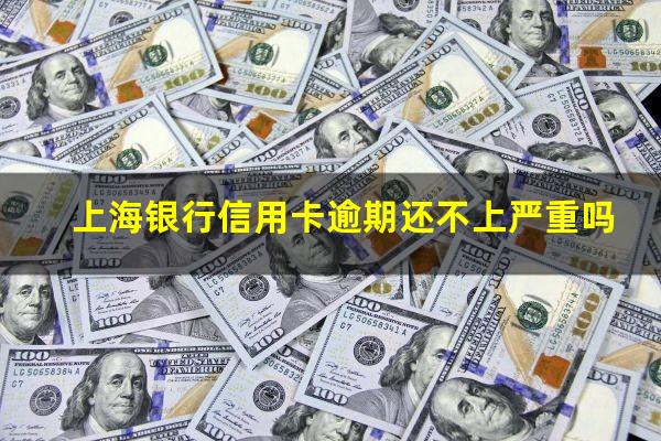 上海银行信用卡逾期还不上严重吗?上海银行逾期还款9000元3个月会怎样