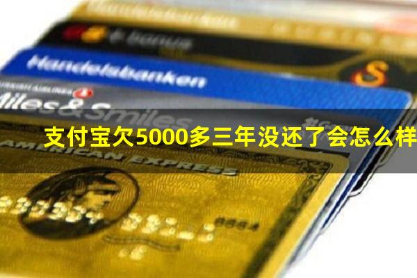 支付宝欠5000多三年没还了会怎么样