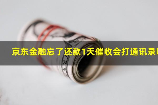 京东金融忘了还款1天催收会打通讯录吗?京东金融没按时还款会怎样